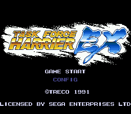 Task Force Harrier EX (USA) Title Screen